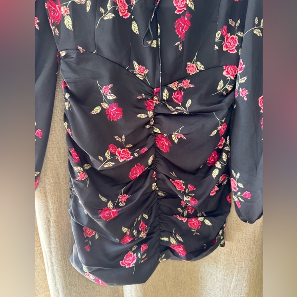 For Love And Lemons Black and Pink Floral Dress - Picture 3 of 8